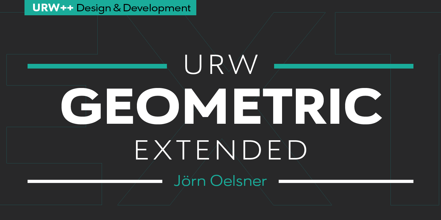 Schriftart URW Geometric Extended